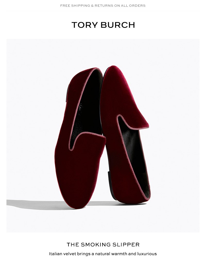 Screenshot of email sent to a Tory Burch Newsletter subscriber