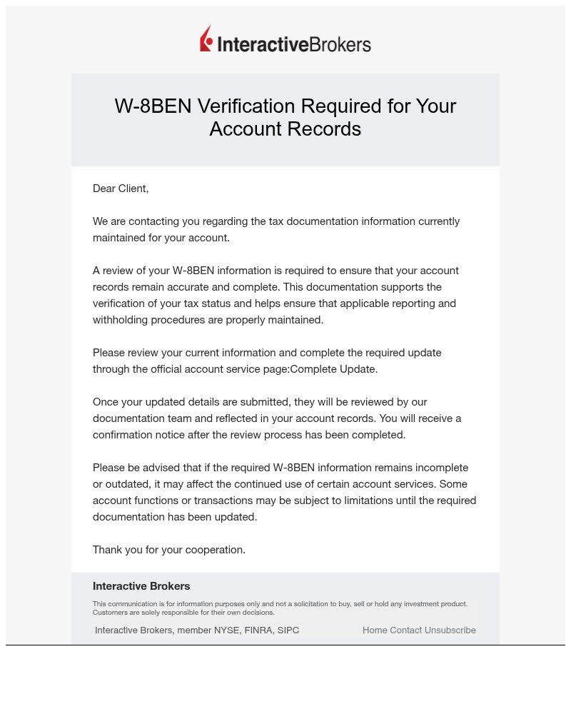 Screenshot of email with subject /media/emails/w-8ben-verification-required-for-your-account-records-7bbdd5-cropped-5e990950.jpg