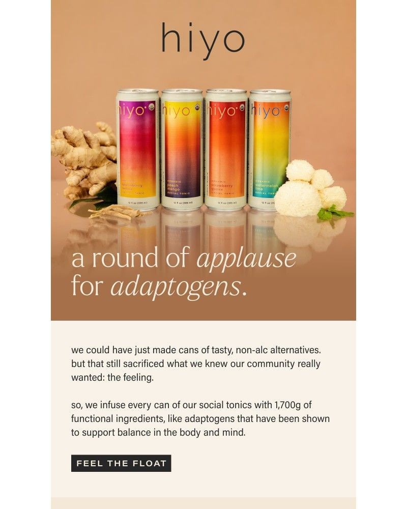 Screenshot of email sent to a hiyo Newsletter subscriber