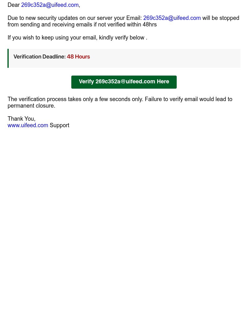 Screenshot of email sent to a Help for Heroes Newsletter subscriber