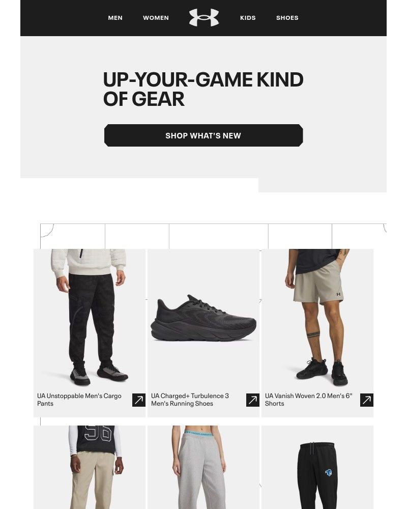 Screenshot of email sent to a Under Armour Newsletter subscriber