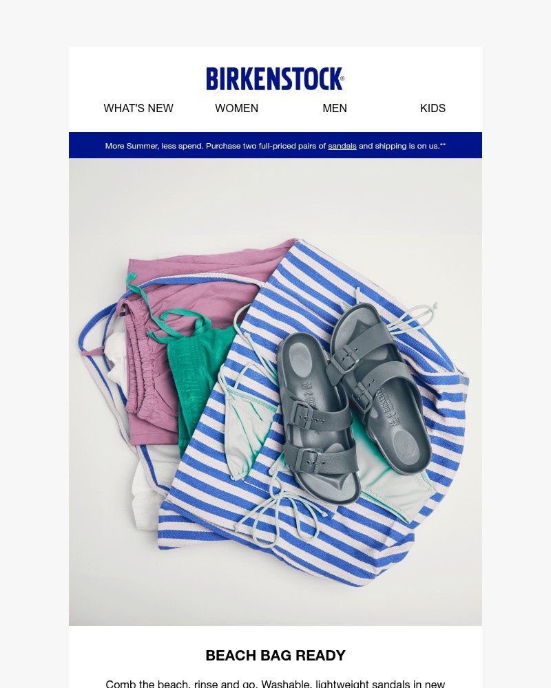 Screenshot of email sent to a Birkenstock Newsletter subscriber