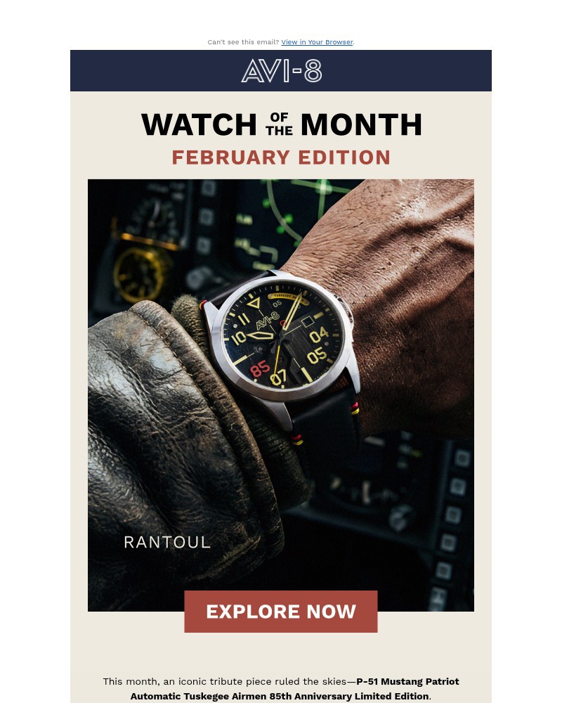 Screenshot of email with subject /media/emails/watch-of-the-month-tuskegee-airmen-85th-anniversary-d8ac2e-cropped-a605104c.jpg