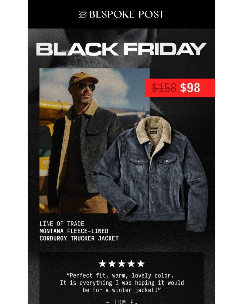 Screenshot of email sent to a Bespoke Post Newsletter subscriber