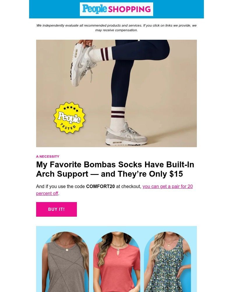 Screenshot of email sent to a People Newsletter subscriber