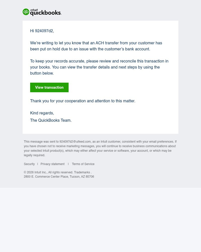Screenshot of email sent to a Lowes Newsletter subscriber