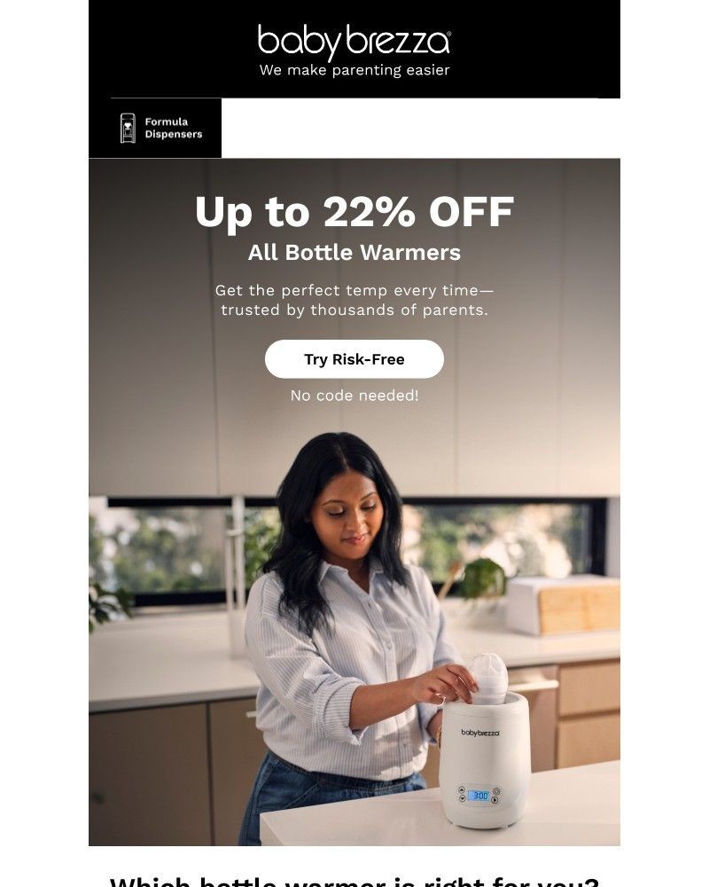 Screenshot of email sent to a Baby Brezza Newsletter subscriber