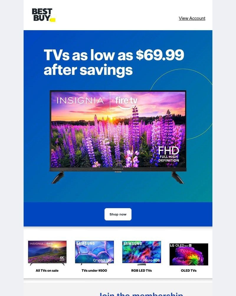 Screenshot of email sent to a Best Buy Newsletter subscriber