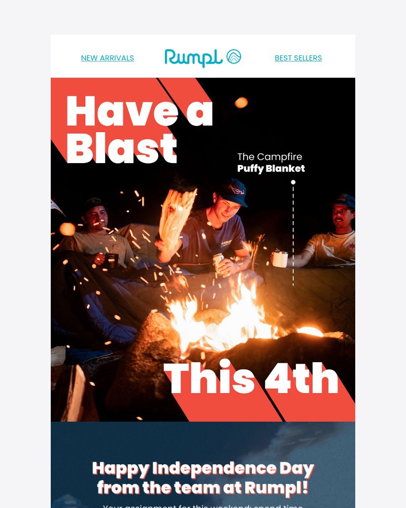 Screenshot of email sent to a Rumpl Newsletter subscriber