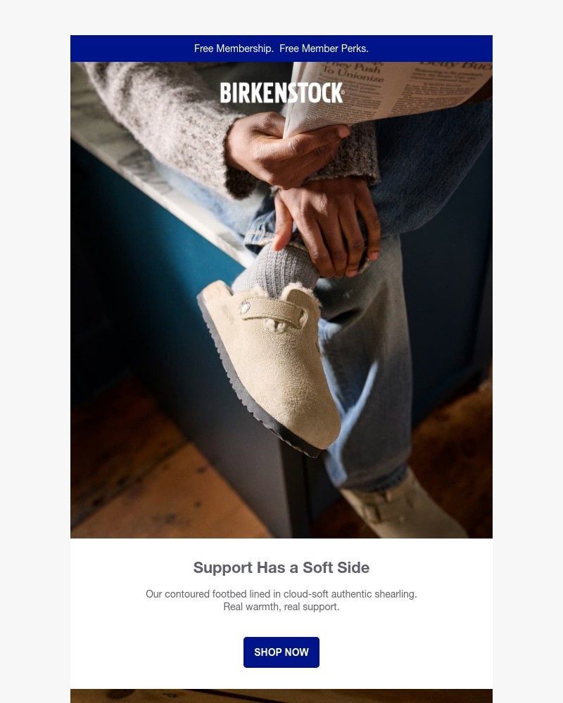Screenshot of email sent to a Birkenstock Newsletter subscriber