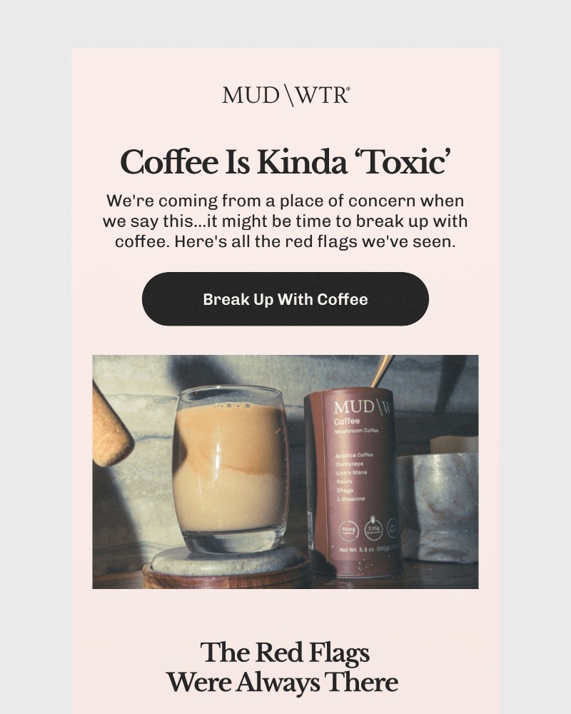 Screenshot of email sent to a MUD/WTR Newsletter subscriber