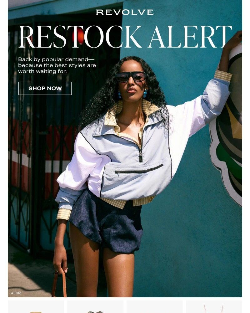 Screenshot of email sent to a Revolve Newsletter subscriber