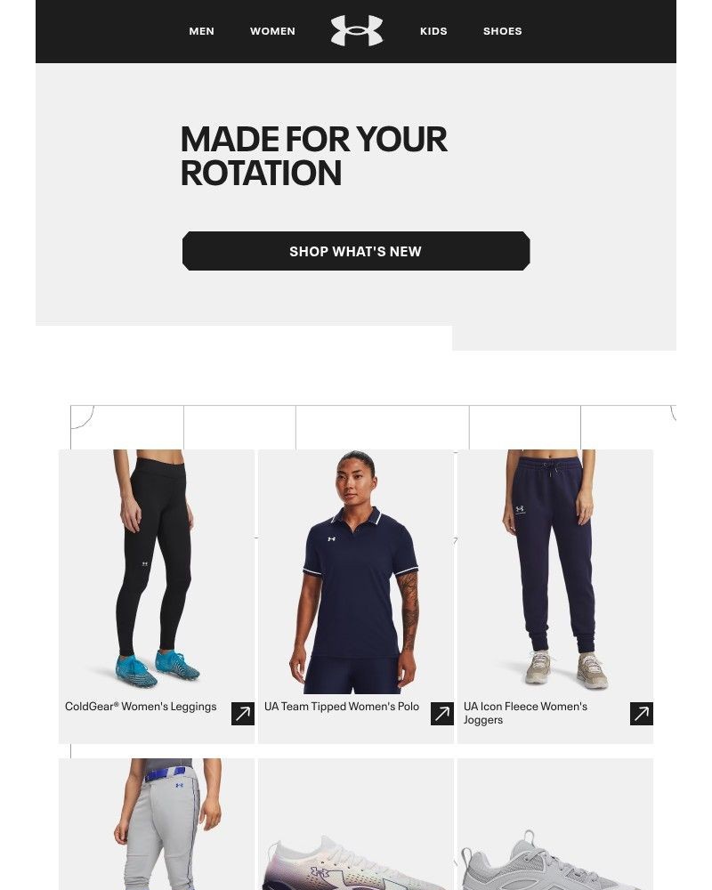 Screenshot of email sent to a Under Armour Newsletter subscriber