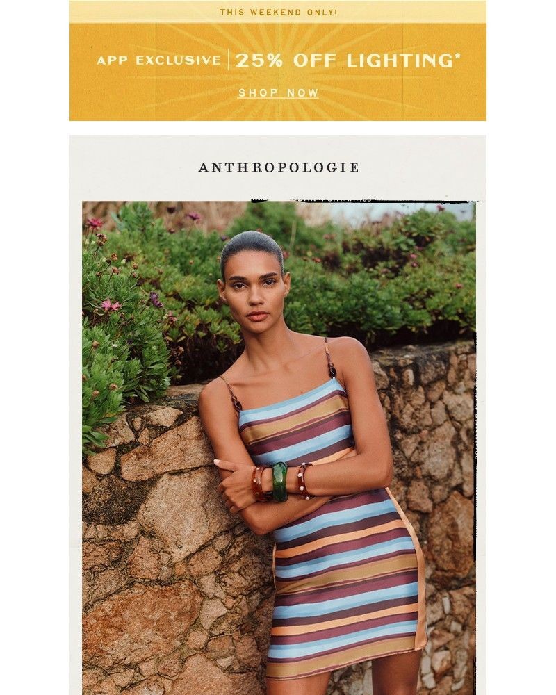 Screenshot of email sent to a Anthropologie Newsletter subscriber