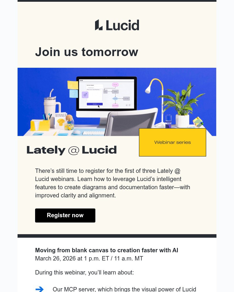 Screenshot of email sent to a Lucidchart Trial user