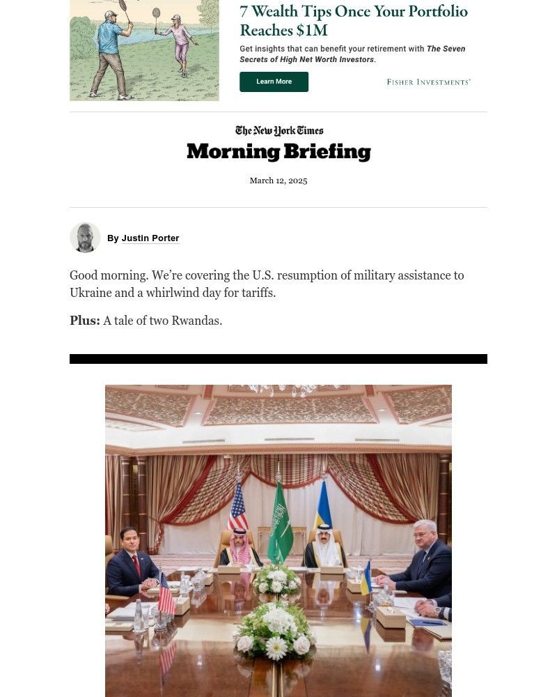 Screenshot of email with subject /media/emails/wednesday-briefing-us-will-resume-aid-to-ukraine-47fb23-cropped-2ada6893.jpg