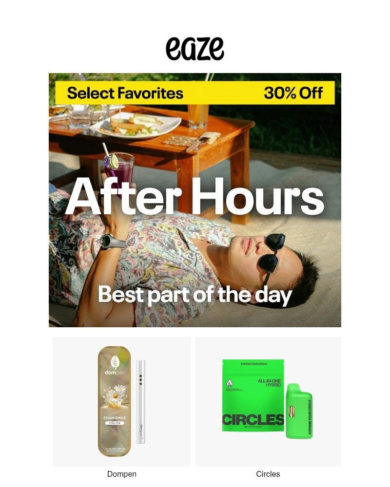 Screenshot of email sent to a Eaze Registered user