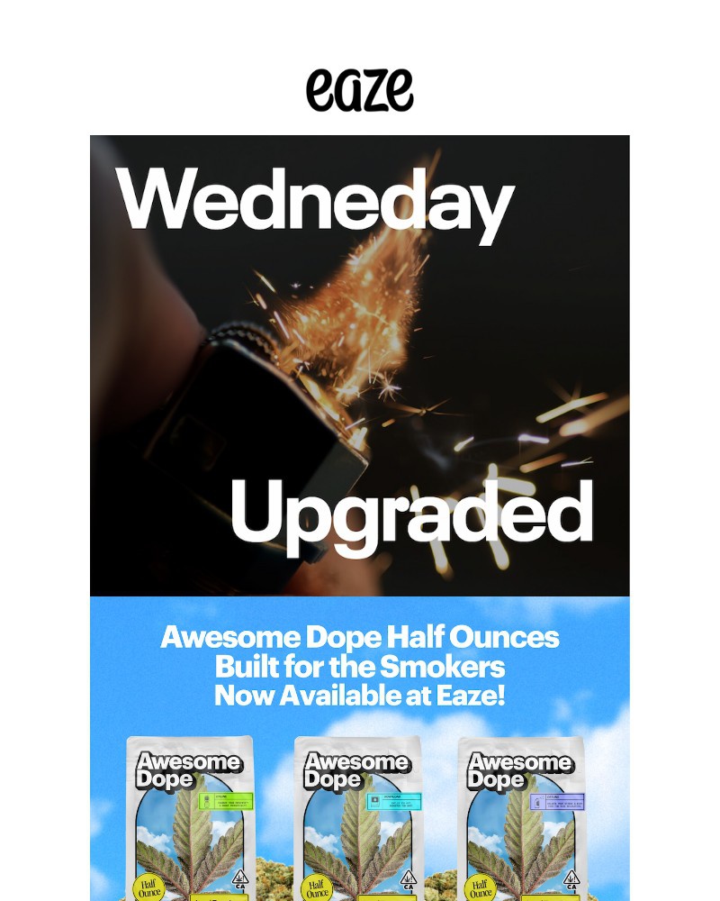 Screenshot of email sent to a Eaze Registered user