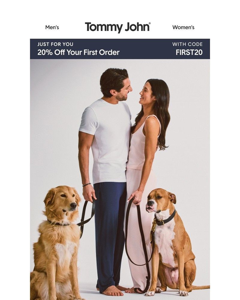 Screenshot of email sent to a Tommy John Newsletter subscriber