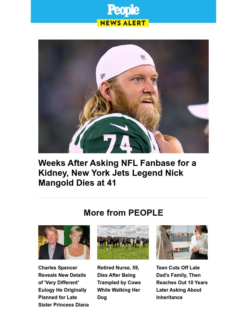 Screenshot of email with subject /media/emails/weeks-after-asking-nfl-fanbase-for-a-kidney-new-york-jets-legend-nick-mangold-die_fqGuEYU.jpg