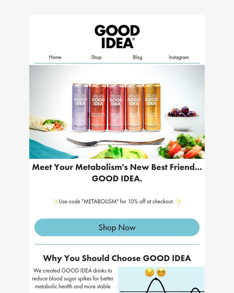 Screenshot of email sent to a Good Idea Newsletter subscriber
