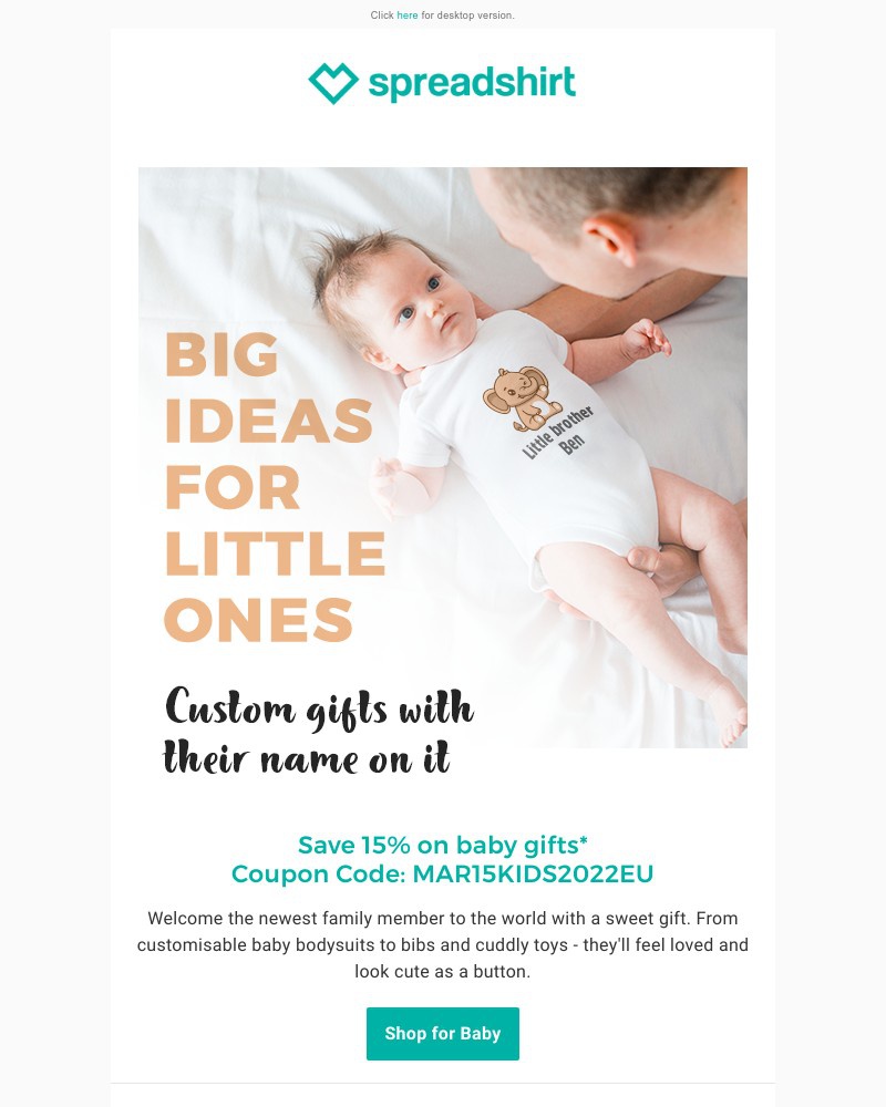 Screenshot of email with subject /media/emails/welcome-little-one-4a78f6-cropped-4c21bced.jpg