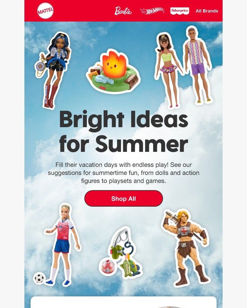 Screenshot of email sent to a Mattel Newsletter subscriber