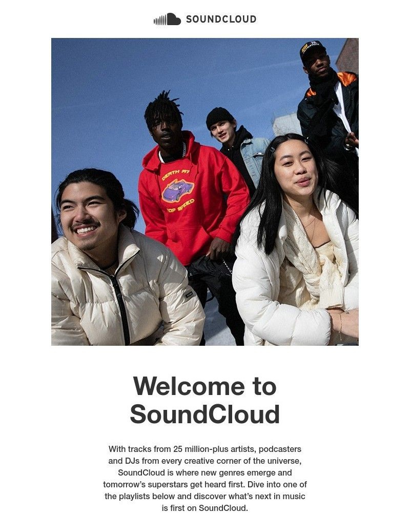 Screenshot of email sent to a SoundCloud Registered user