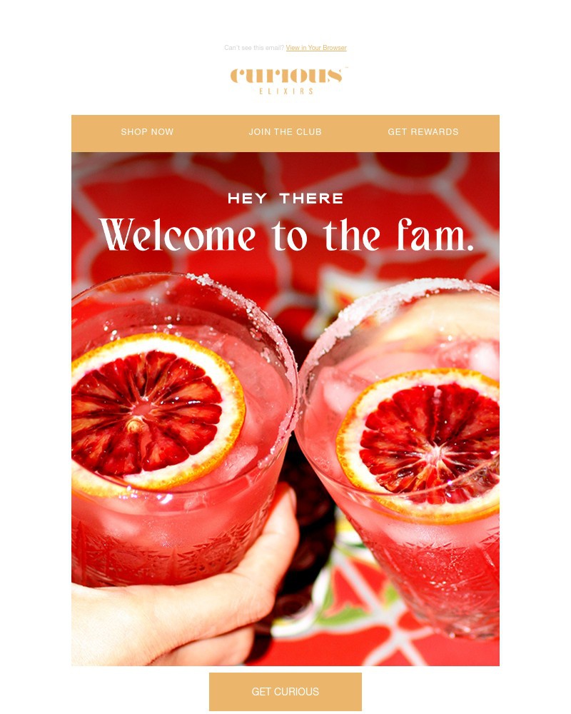 Screenshot of email sent to a Curious Elixirs Newsletter subscriber