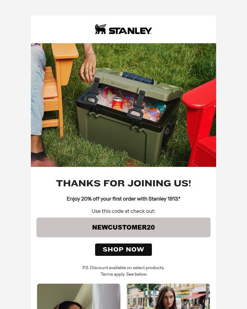 Screenshot of email sent to a Stanley Newsletter subscriber