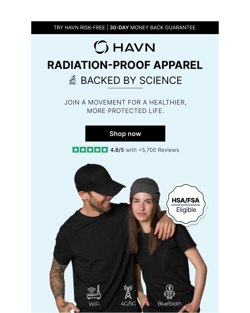 Screenshot of email sent to a Havn Newsletter subscriber