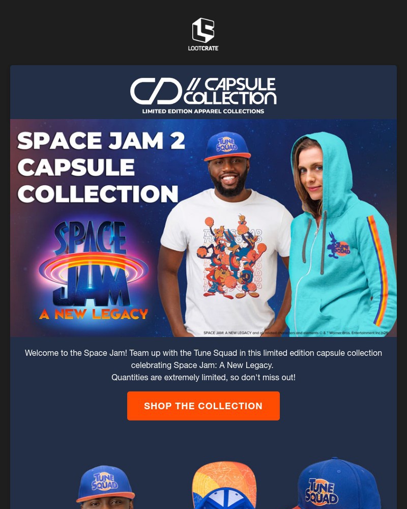 Screenshot of email with subject /media/emails/welcome-to-the-space-jam-introducing-a-new-capsule-collection-e0b4ac-cropped-758ebeb6.jpg