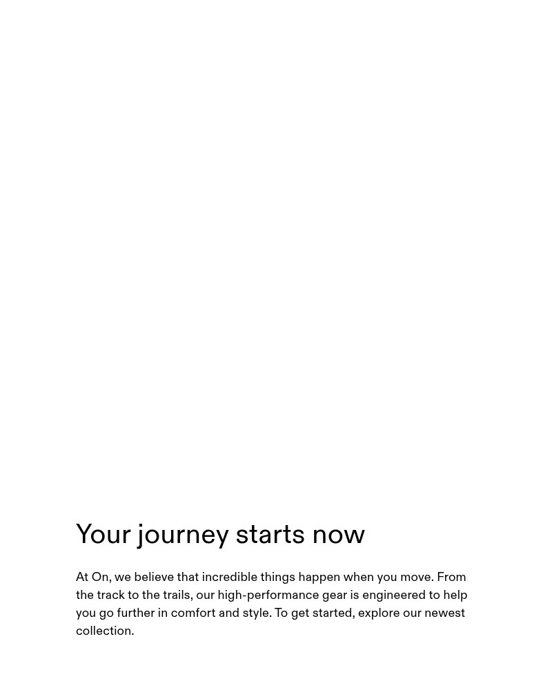Screenshot of email sent to a On Newsletter subscriber