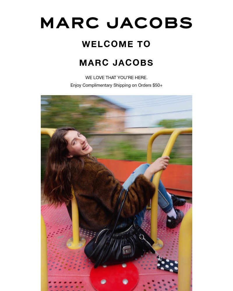 Screenshot of email sent to a Marc Jacobs Newsletter subscriber