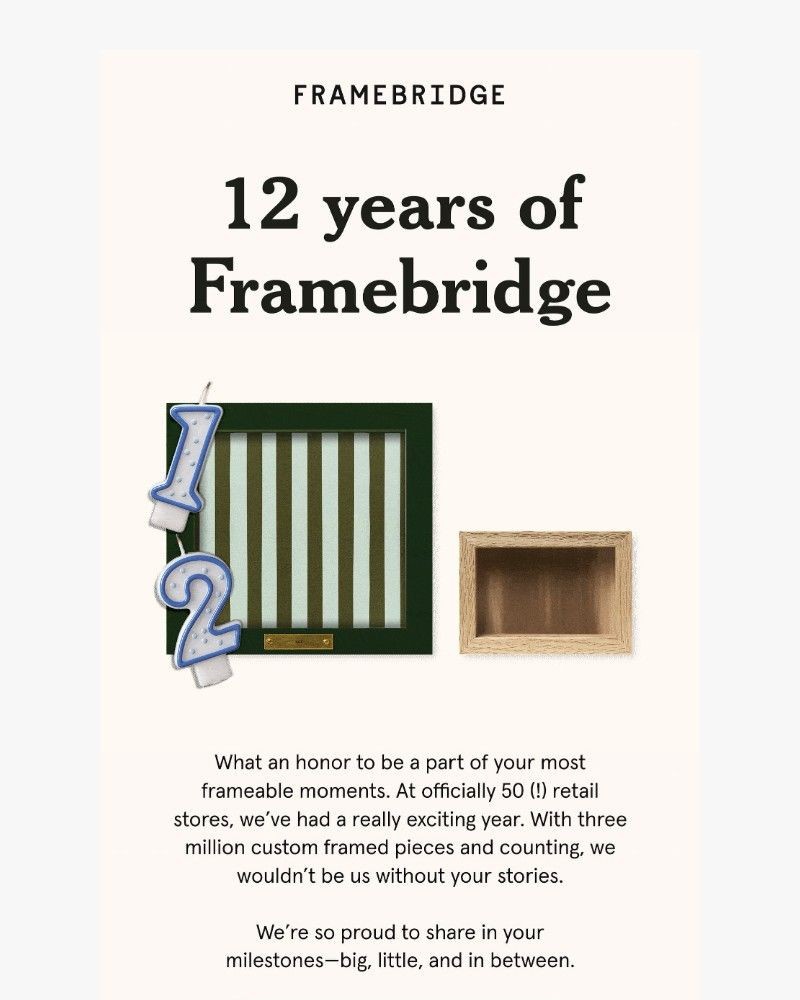 Screenshot of email sent to a Fleur & Bee Customer