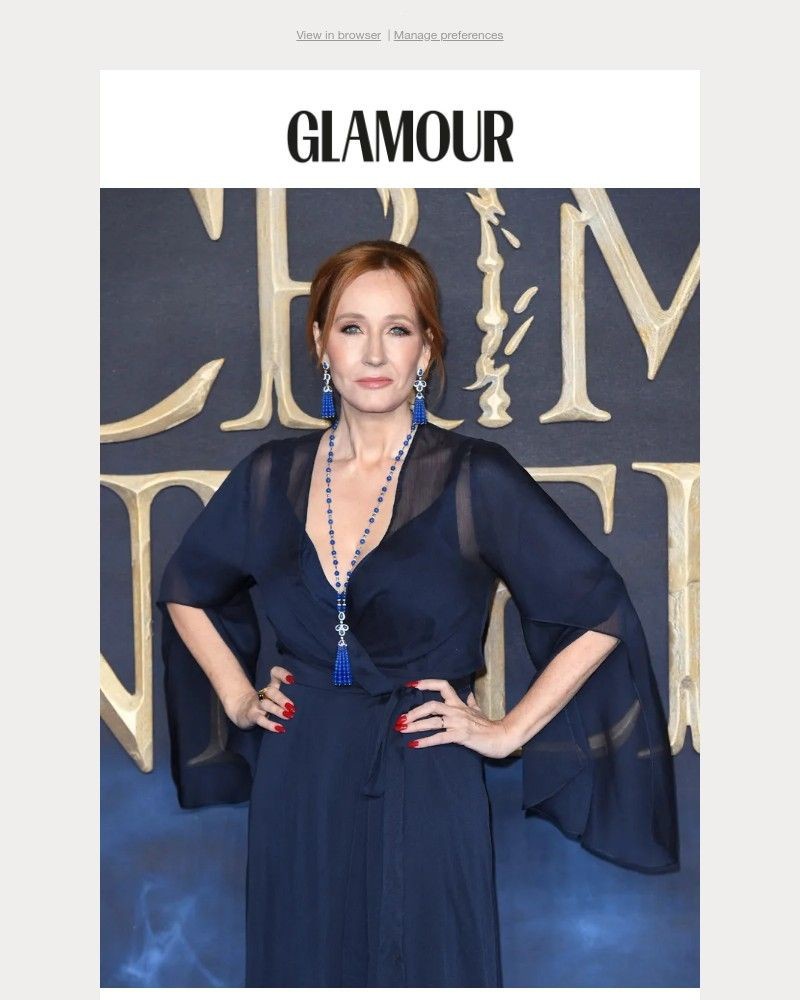 Screenshot of email sent to a Glamour Newsletter subscriber