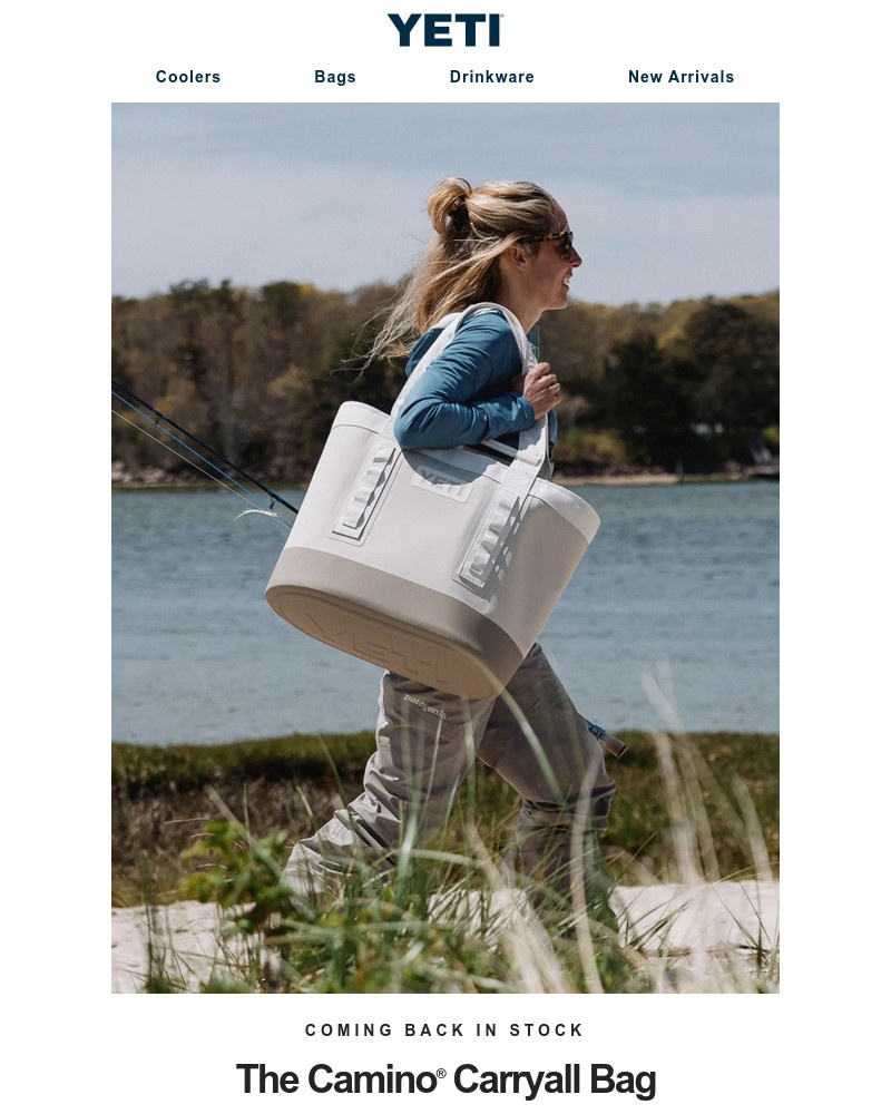 Screenshot of email with subject /media/emails/were-restocking-our-camino-carryall-ff8b6e-cropped-f9977274.jpg