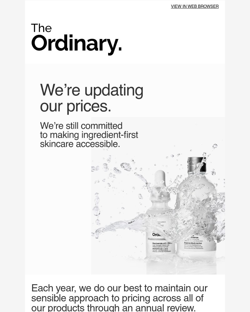 Screenshot of email sent to a The Ordinary Seller