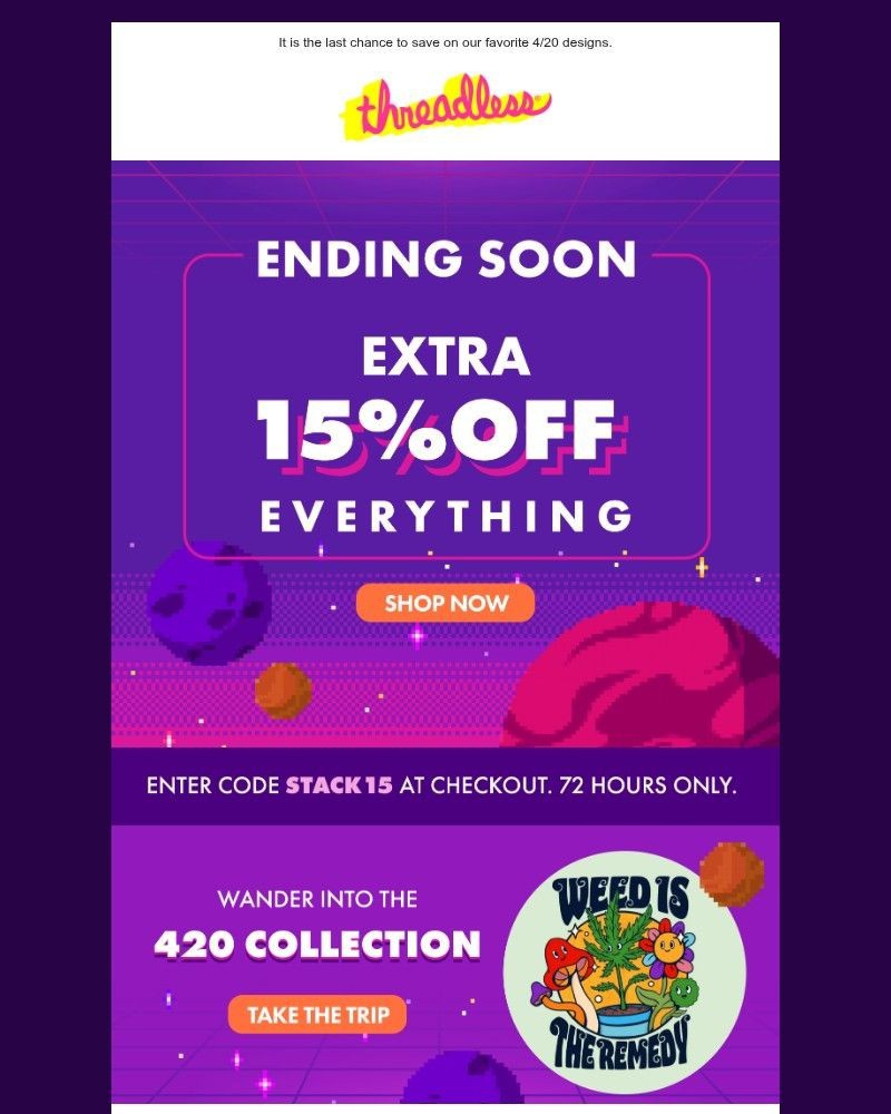 Screenshot of email with subject /media/emails/weve-lit-up-an-extra-15-off-for-420-5ba4e8-cropped-57677094.jpg