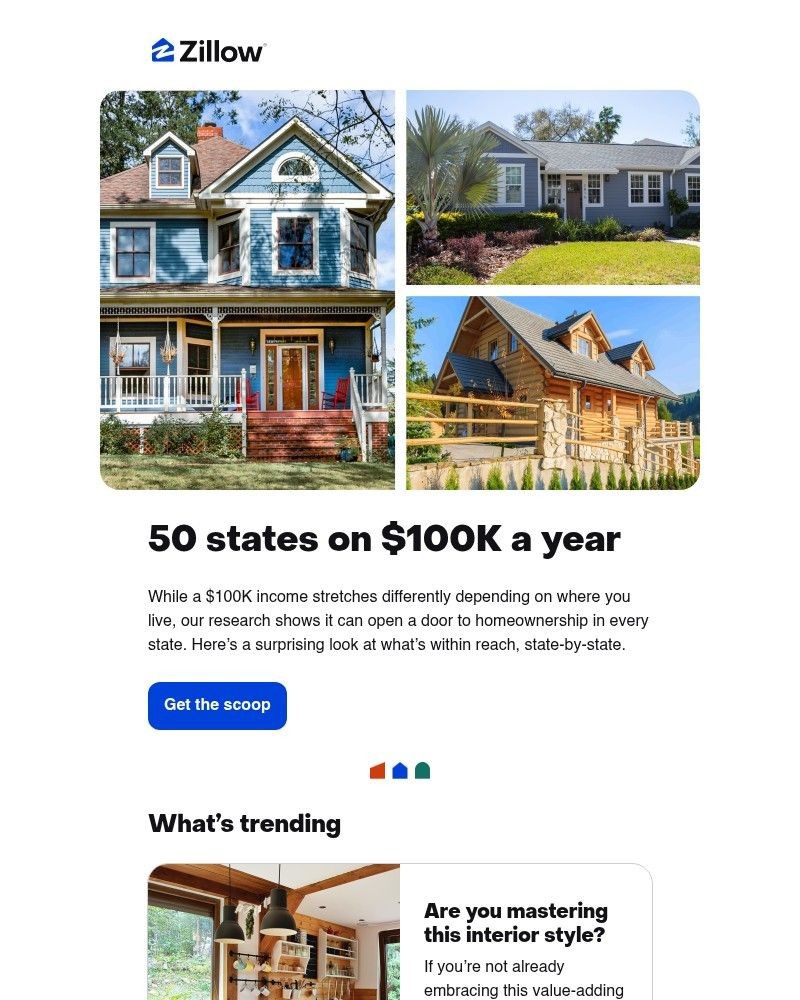 Screenshot of email sent to a Zillow Registered user