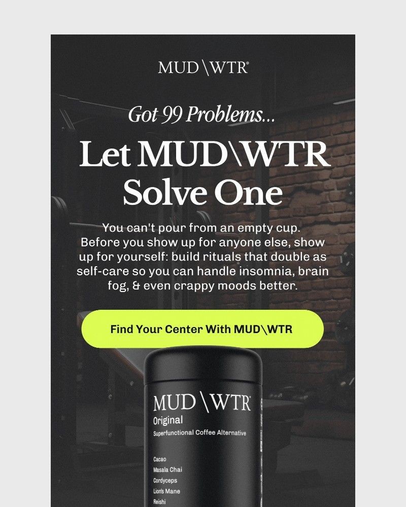 Screenshot of email sent to a MUD/WTR Newsletter subscriber
