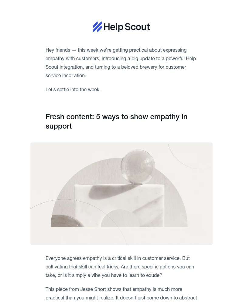 Screenshot of email sent to a Help Scout Trial user