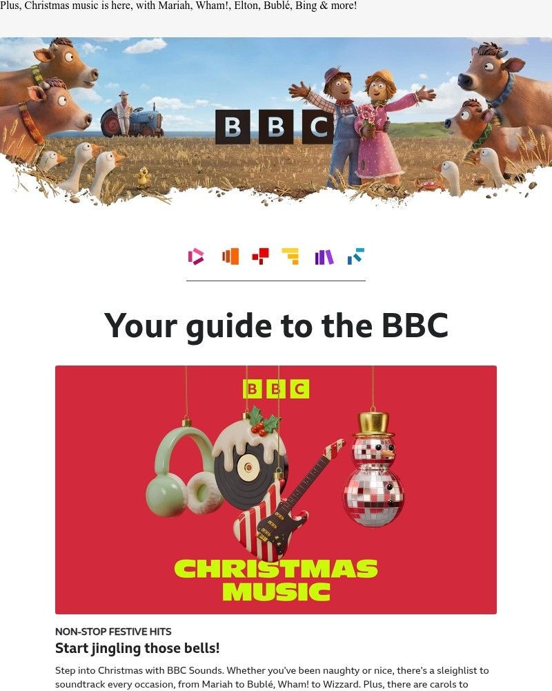 Screenshot of email sent to a BBC iPlayer Registered user