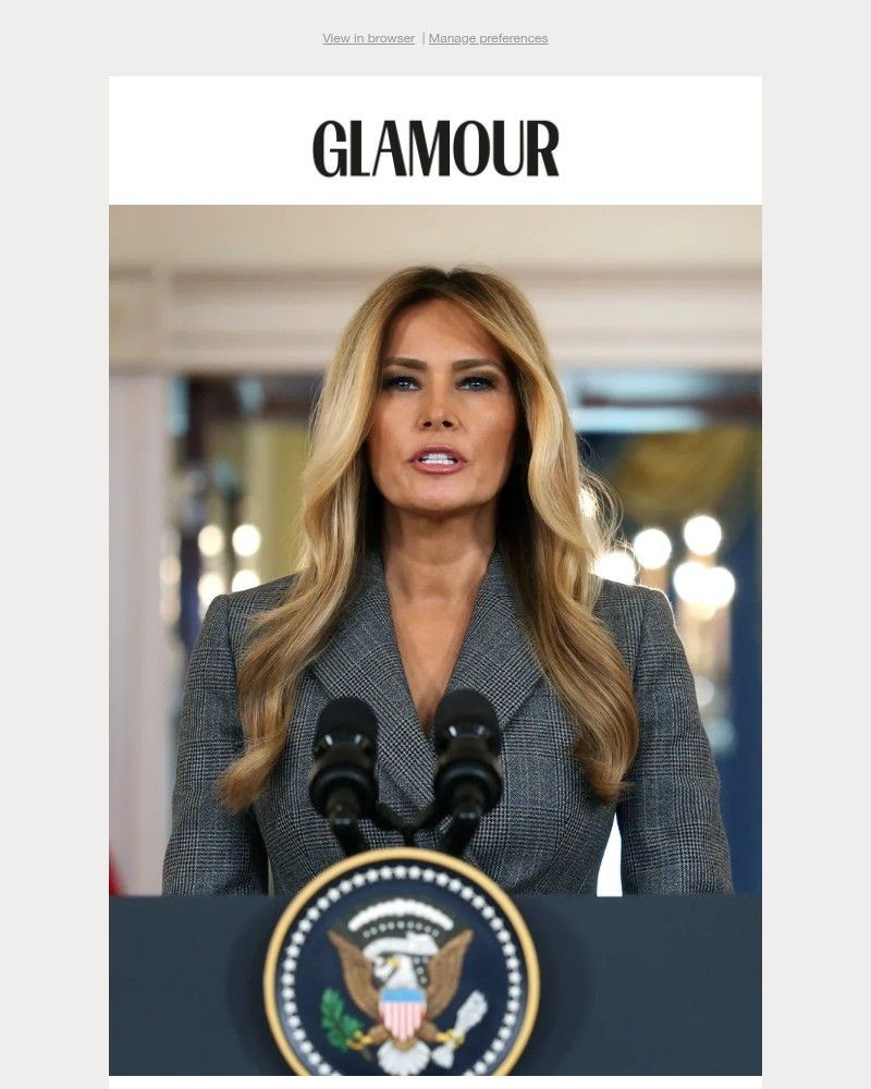 Screenshot of email sent to a Glamour Newsletter subscriber