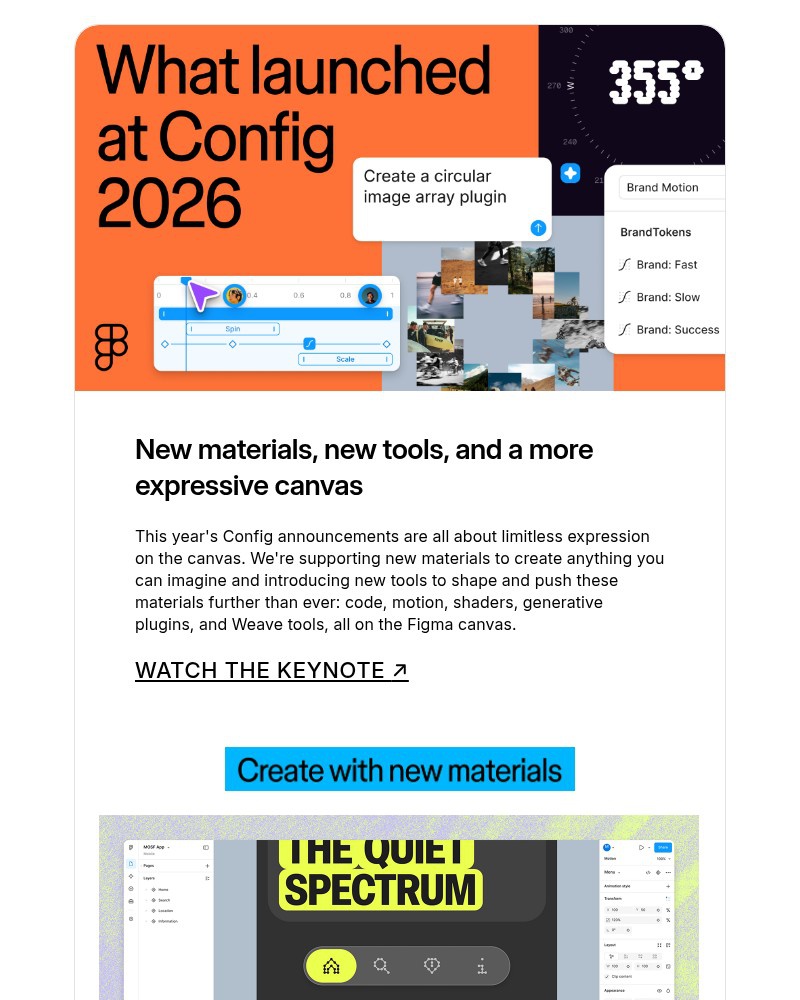 Screenshot of email sent to a Figma Registered user