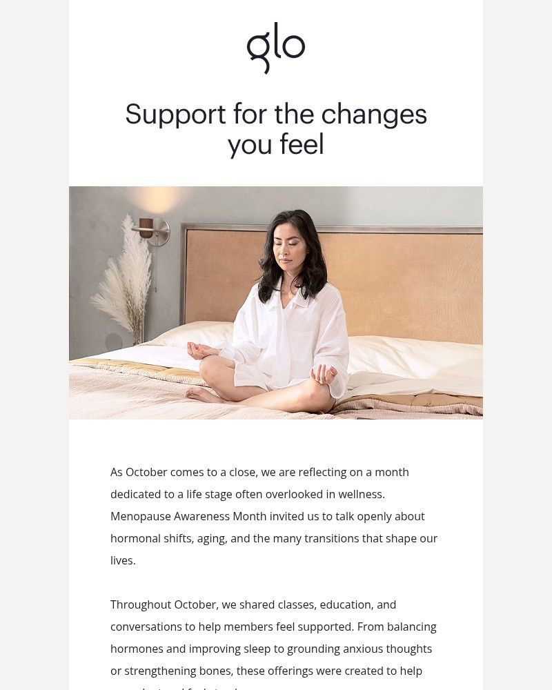 Screenshot of email sent to a Glo Registered user