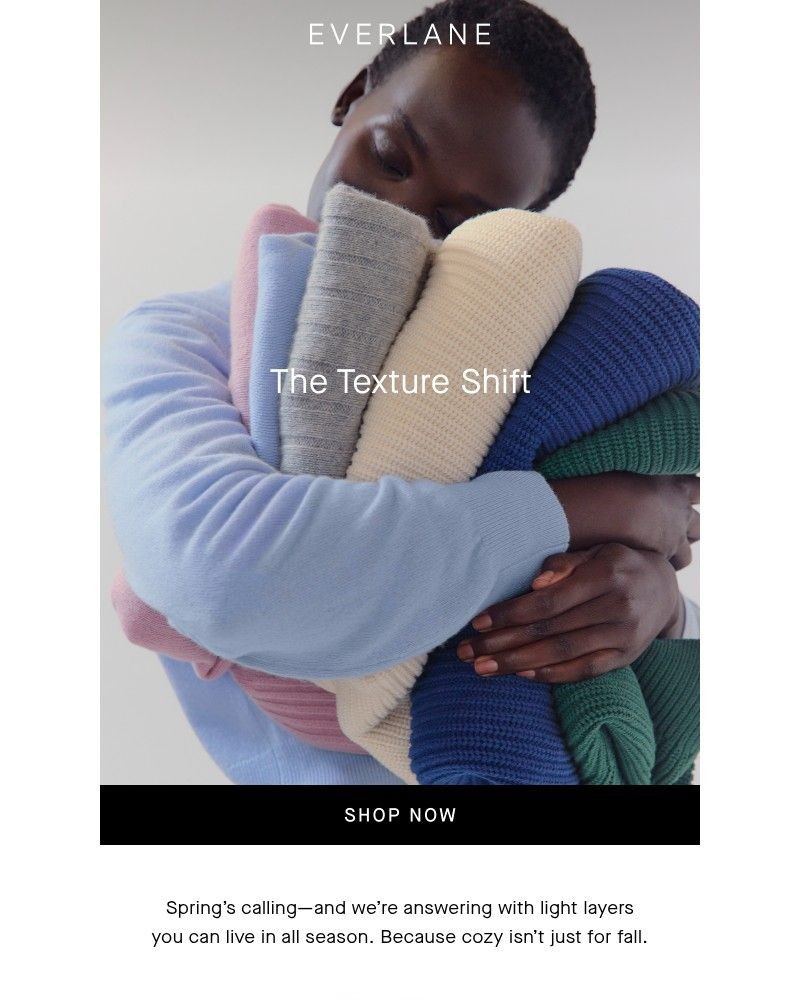 Screenshot of email sent to a Everlane Registered user