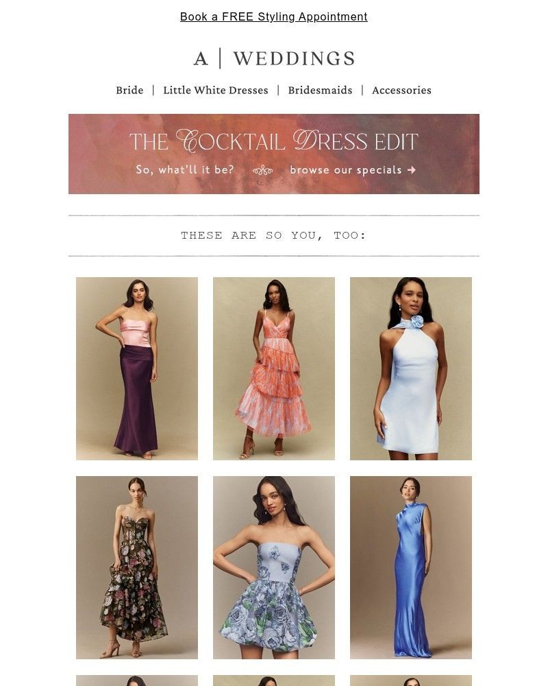 Screenshot of email sent to a Anthropologie Newsletter subscriber