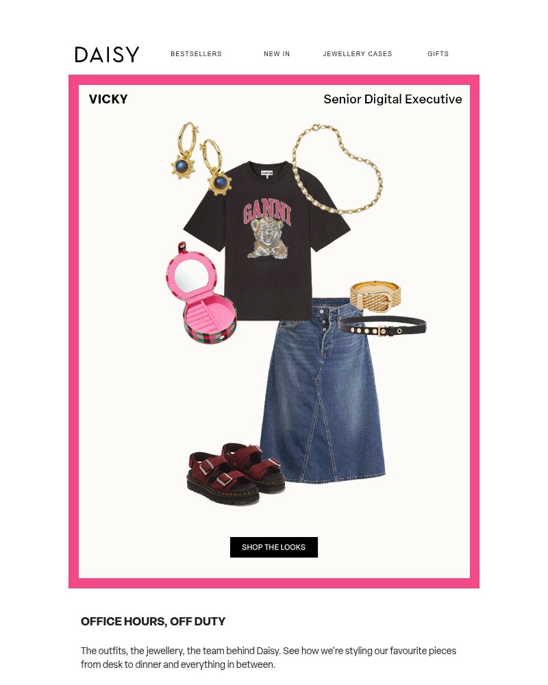 Screenshot of email sent to a Daisy Jewellery Newsletter subscriber