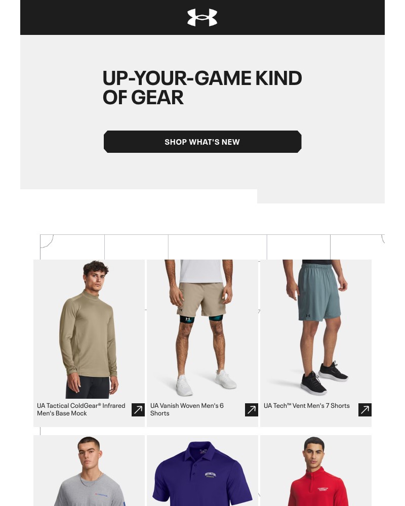 Screenshot of email sent to a Under Armour Newsletter subscriber